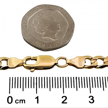 9ct gold 7.3g 8 inch curb Bracelet
